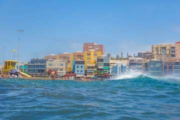 Oleaje en las playas de Telde/Antonio Rico.